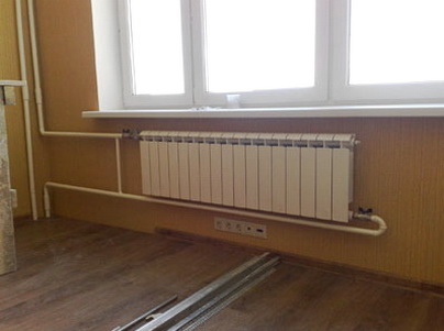 Установка под окном