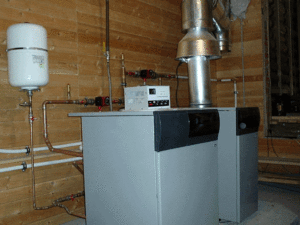 пример установки напольного котла baxi