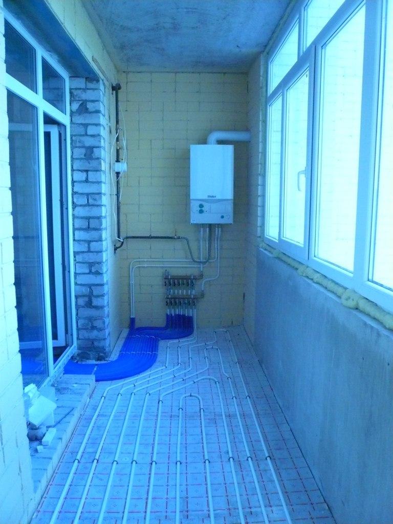 газовый котел на лоджии