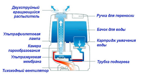 Конструкция ультразвукового парогенератора
